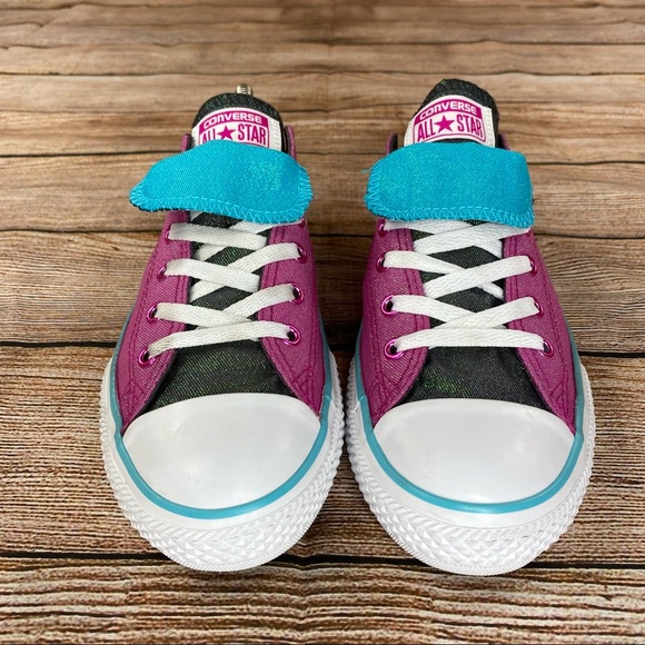 Converse Glitter CTAS Double Tongue Youth Size 6 Athletic Skateboard Shoes - NEW - Picture 7 of 11